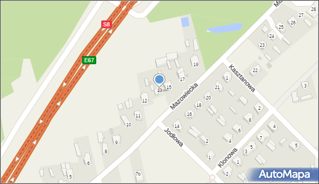 Czerniewice, Mazowiecka, 7, mapa Czerniewice