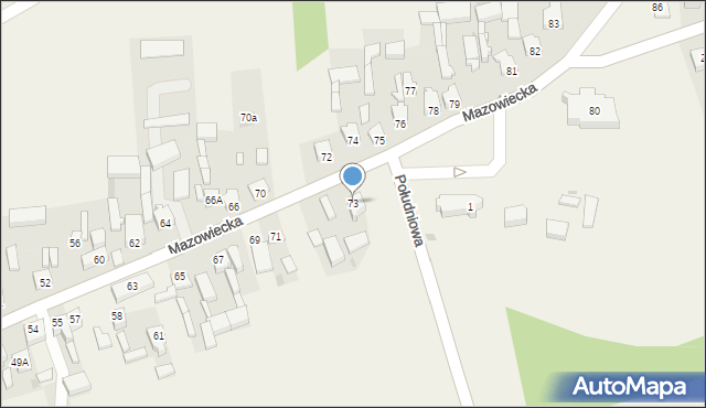 Czerniewice, Mazowiecka, 73, mapa Czerniewice