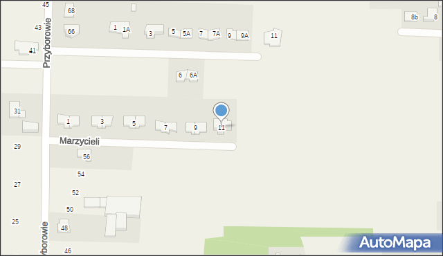 Czersk, Marzycieli, 11, mapa Czersk