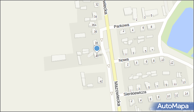 Czerwin, Mazowiecka, 40, mapa Czerwin