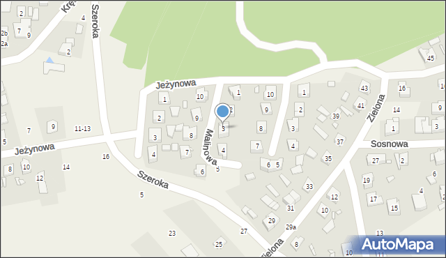 Czerwonak, Malinowa, 3, mapa Czerwonak