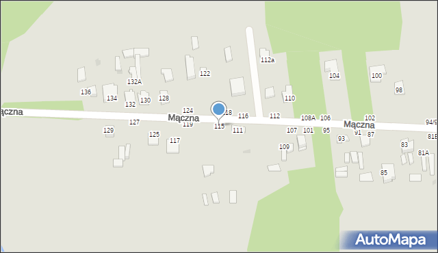 Częstochowa, Mączna, 115, mapa Częstochowy