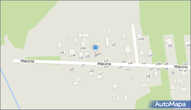 Częstochowa, Mączna, 128, mapa Częstochowy