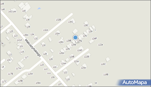 Częstochowa, Makuszyńskiego Kornela, 126f, mapa Częstochowy