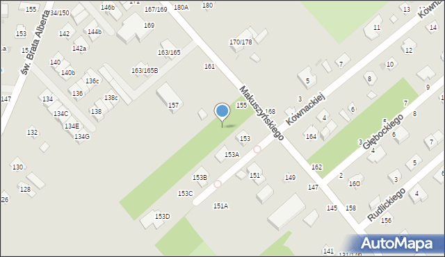 Częstochowa, Makuszyńskiego Kornela, 155c, mapa Częstochowy