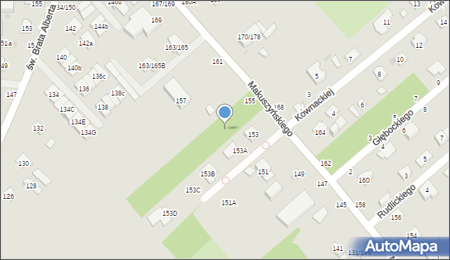 Częstochowa, Makuszyńskiego Kornela, 155d, mapa Częstochowy