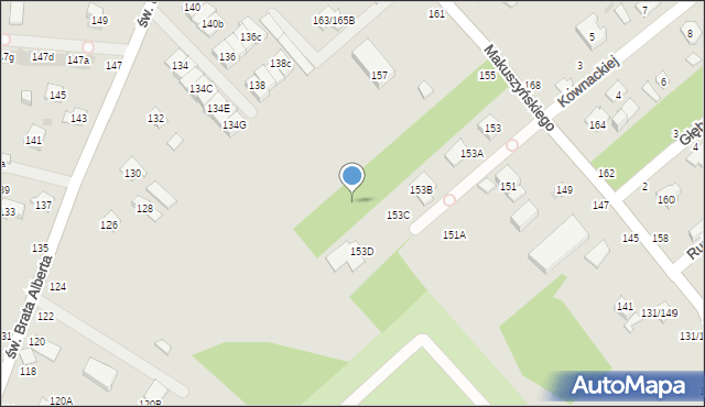 Częstochowa, Makuszyńskiego Kornela, 155n, mapa Częstochowy