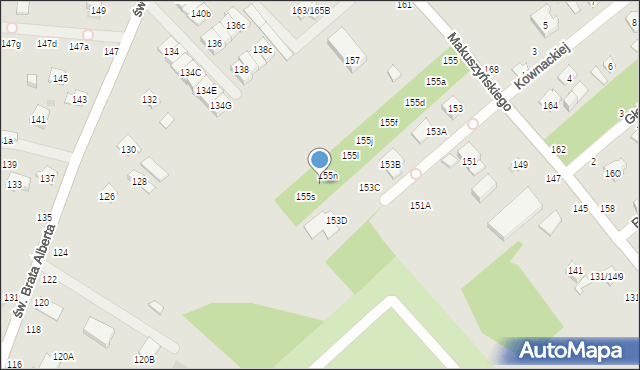 Częstochowa, Makuszyńskiego Kornela, 155p, mapa Częstochowy