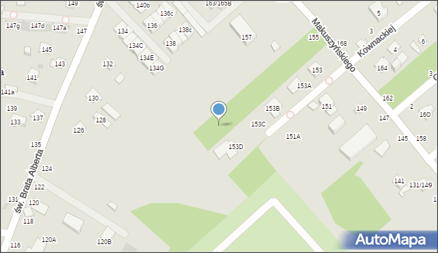 Częstochowa, Makuszyńskiego Kornela, 155r, mapa Częstochowy