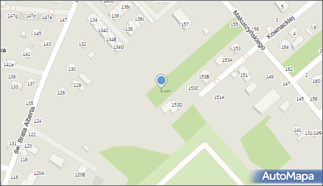 Częstochowa, Makuszyńskiego Kornela, 155s, mapa Częstochowy