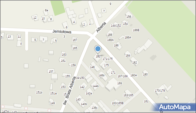 Częstochowa, Makuszyńskiego Kornela, 181, mapa Częstochowy