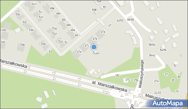 Częstochowa, Makuszyńskiego Kornela, 45c, mapa Częstochowy