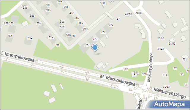 Częstochowa, Makuszyńskiego Kornela, 45d, mapa Częstochowy