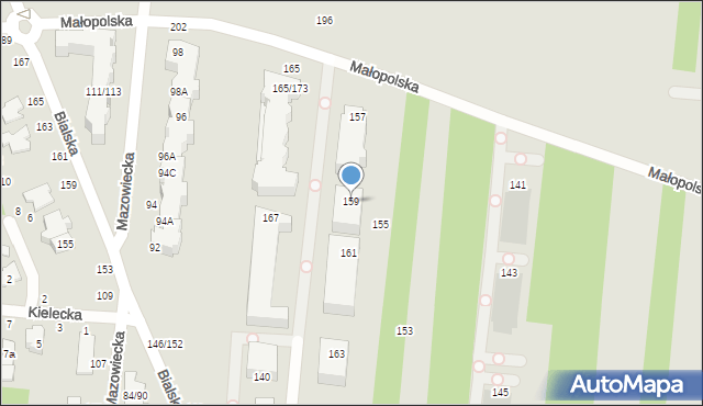 Częstochowa, Małopolska, 159, mapa Częstochowy