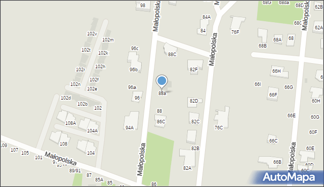 Częstochowa, Małopolska, 88a, mapa Częstochowy