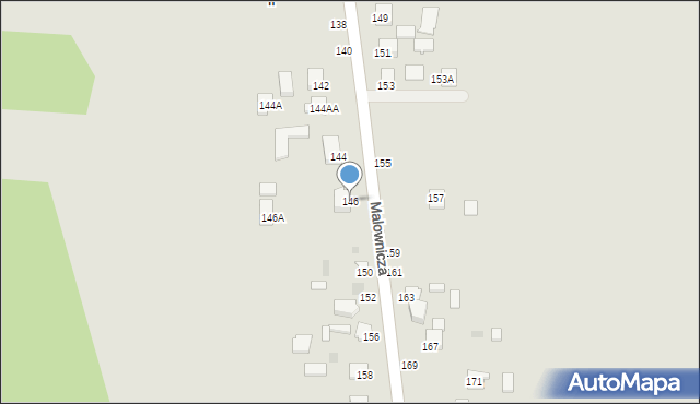 Częstochowa, Malownicza, 146, mapa Częstochowy