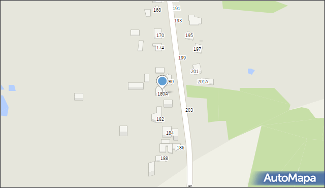 Częstochowa, Malownicza, 180A, mapa Częstochowy