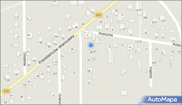 Częstochowa, Malownicza, 1A, mapa Częstochowy