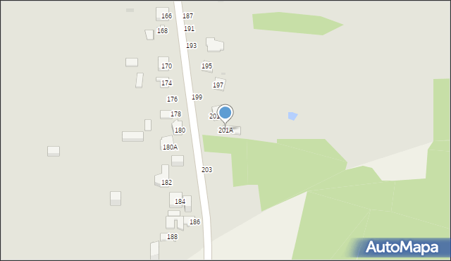 Częstochowa, Malownicza, 201A, mapa Częstochowy