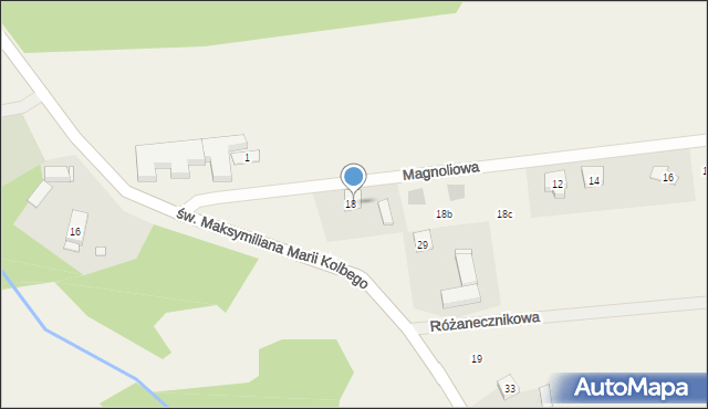 Czmoniec, Magnoliowa, 4, mapa Czmoniec