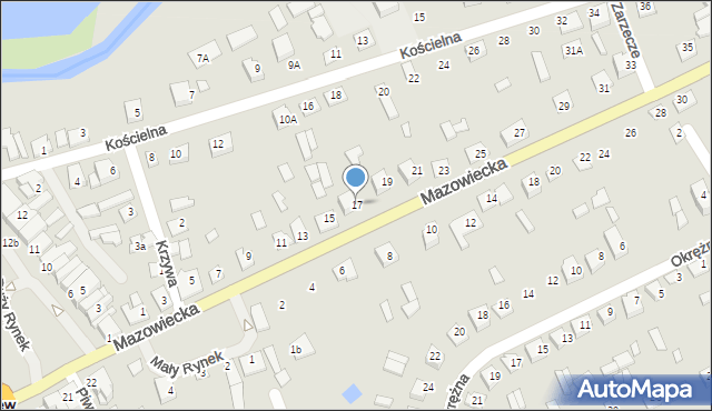 Czyżew, Mazowiecka, 17, mapa Czyżew