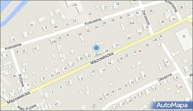 Czyżew, Mazowiecka, 23, mapa Czyżew