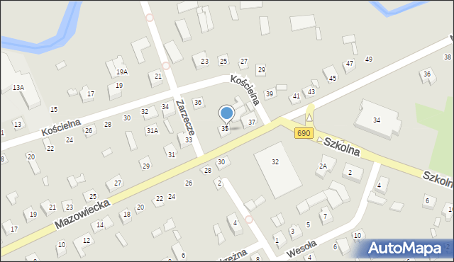 Czyżew, Mazowiecka, 35a, mapa Czyżew