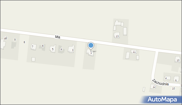 Dąbcze, Maruszewska, 1, mapa Dąbcze