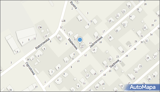 Dąbrowa, Malwowa, 7, mapa Dąbrowa