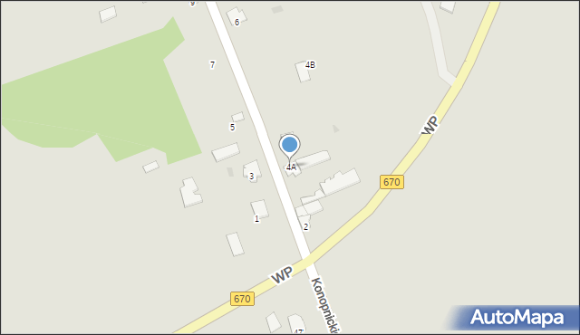 Dąbrowa Białostocka, Małyszówka, 4A, mapa Dąbrowa Białostocka