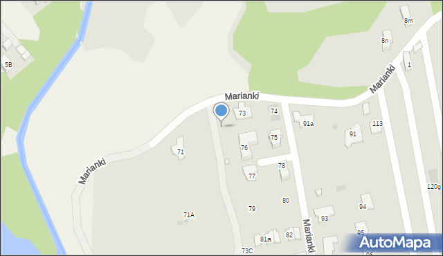 Dąbrowa Górnicza, Marianki, 73a, mapa Dąbrowa Górnicza