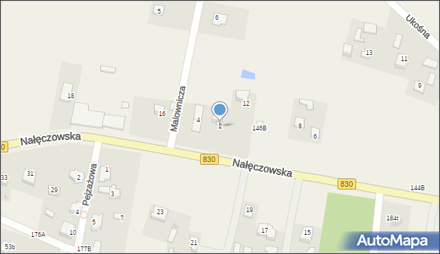 Dąbrowica, Malownicza, 2, mapa Dąbrowica