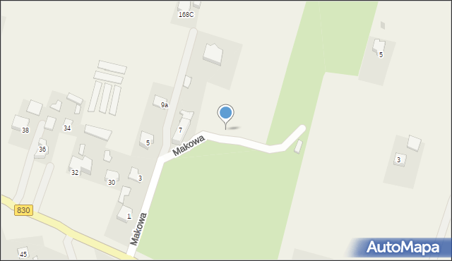 Dąbrowica, Makowa, 10, mapa Dąbrowica