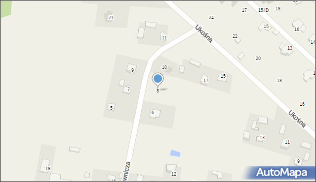 Dąbrowica, Malownicza, 8, mapa Dąbrowica