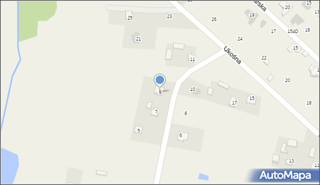 Dąbrowica, Malownicza, 9, mapa Dąbrowica