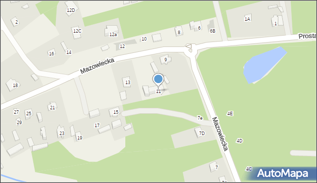 Dąbrówka, Mazowiecka, 11, mapa Dąbrówka