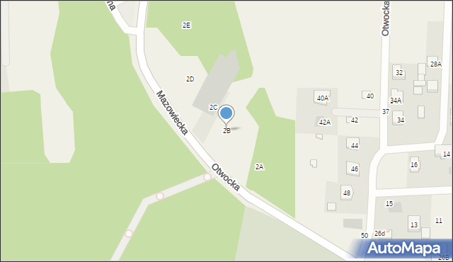 Dąbrówka, Mazowiecka, 2B, mapa Dąbrówka