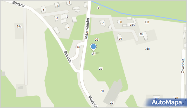 Dąbrówka, Mazowiecka, 2F, mapa Dąbrówka