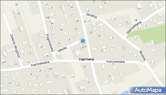 Dąbrówka, Mazowiecka, 41, mapa Dąbrówka