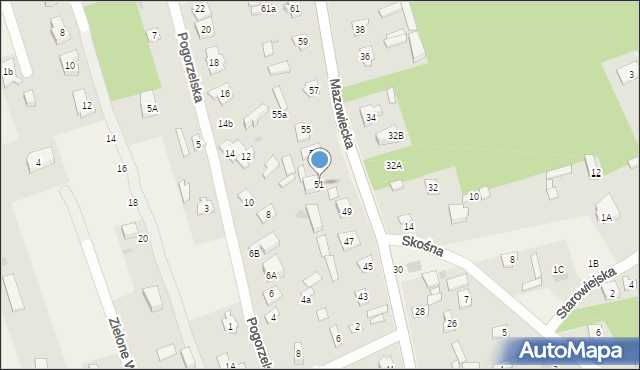 Dąbrówka, Mazowiecka, 51, mapa Dąbrówka