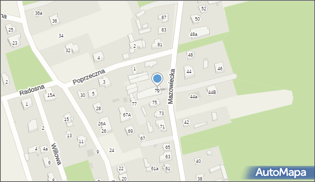 Dąbrówka, Mazowiecka, 79, mapa Dąbrówka