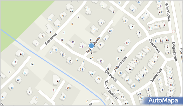 Dąbrówka, Magnoliowa, 4, mapa Dąbrówka