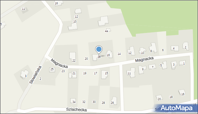 Dąbrówka Nowa, Magnacka, 18, mapa Dąbrówka Nowa