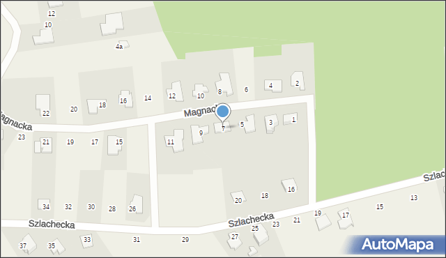 Dąbrówka Nowa, Magnacka, 7, mapa Dąbrówka Nowa