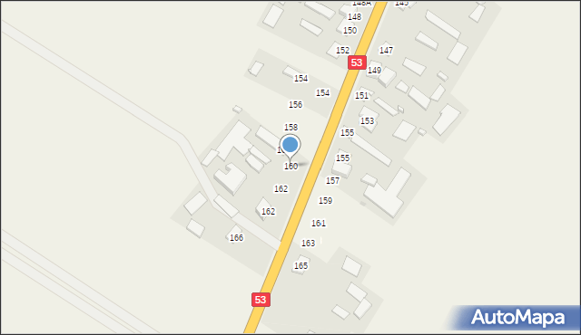 Dąbrowy, Mazurska, 160, mapa Dąbrowy