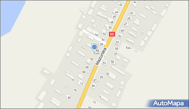 Dąbrowy, Mazurska, 60, mapa Dąbrowy