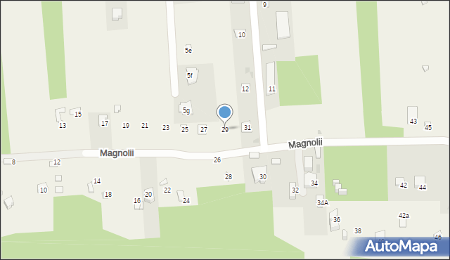 Dębe, Magnolii, 29, mapa Dębe