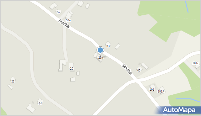 Dębica, Macha Wilhelma, 20a, mapa Dębicy