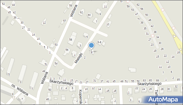 Dęblin, Matejki Jana, 4, mapa Dęblin