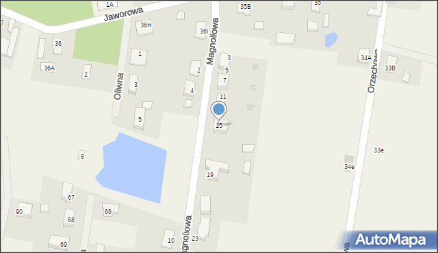 Dębno, Magnoliowa, 15, mapa Dębno